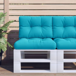 Coussins de palette lot de 2 turquoise tissu Vidaxl