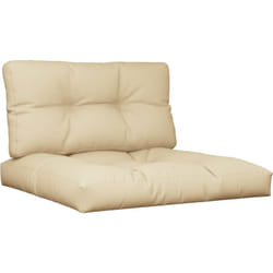Vidaxl - Coussins de palette lot de 2 beige tissu