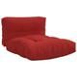 vidaXL Coussins de palette 2 pcs rouge tissu 360695