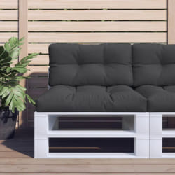 vidaXL Coussins de palette Lot de 2 Noir