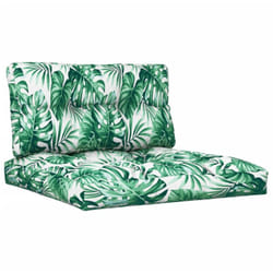 Coussins de palette lot de 2 motif de feuilles tissu Vidaxl