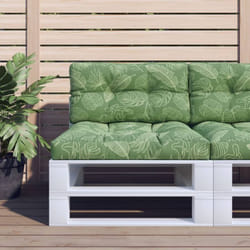 Vidaxl - Coussins de palette lot de 2 motif de feuilles tissu