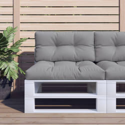 Coussins de palette lot de 2 gris tissu Vidaxl