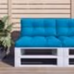 vidaXL Coussins de palette lot de 2 bleu tissu
