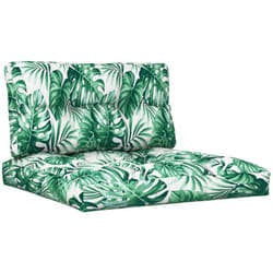 Vidaxl - Coussins de palette lot de 2 motif de feuilles tissu