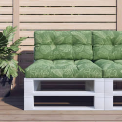 vidaXL Coussins de palette lot de 2 - Feuilles