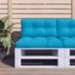 vidaXL Coussins de palette lot de 2 turquoise tissu