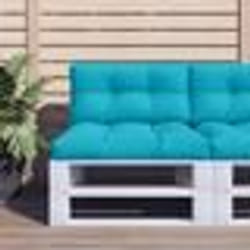 vidaXL Coussins de palette lot de 2 turquoise tissu