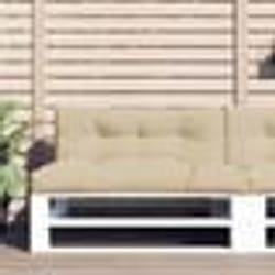vidaXL Coussins de palette lot de 2 beige tissu