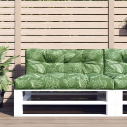 vidaXL Coussins Palette Feuilles