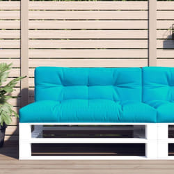 Coussins de palette 2 pcs turquoise tissu
