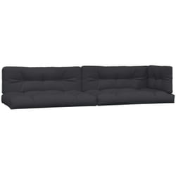 Coussins De Palette 5 Pcs Noir Tissu Vidaxl