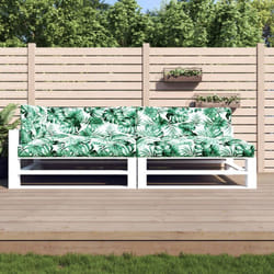 Coussins de palette 5 pcs motif de feuilles tissu Vidaxl