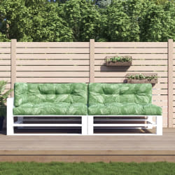 vidaXL Coussins de palette motif feuilles