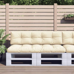 Vidaxl - Coussins de palette lot de 2 crème tissu