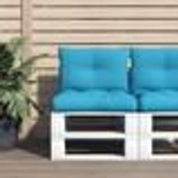 vidaXL Coussins de palette lot de 2 bleu tissu