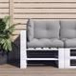 vidaXL Coussins de palette lot de 3 gris tissu
