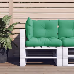 vidaXL Coussins de palette lot de 3 vert tissu
