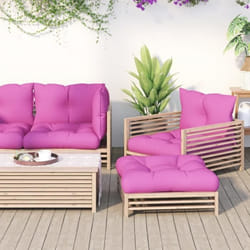vidaXL Coussins de palette lot de 3 rose tissu Oxford
