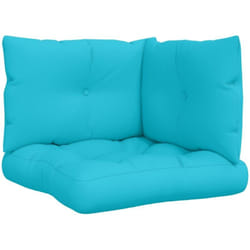 Coussins de palette lot de 3 turquoise tissu Oxford Vidaxl
