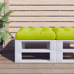 Coussin de palette vert vif tissu Vidaxl