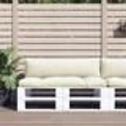 vidaXL Coussins de palette lot de 2 crème tissu