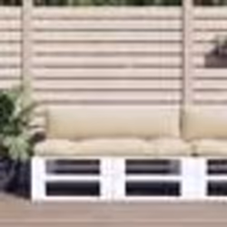 vidaXL Coussins de palette lot de 2 beige tissu