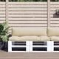 vidaXL Coussins de palette lot de 2 beige tissu