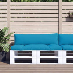 Coussins de palette lot de 2 bleu clair tissu - Vidaxl