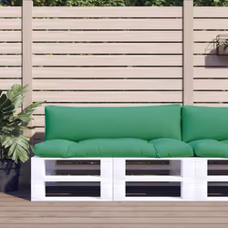 vidaXL Coussins de palette lot de 2 vert tissu