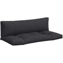 Coussins de palette lot de 2 noir tissu Vidaxl