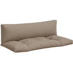 Vidaxl - Coussins de palette lot de 2 taupe tissu