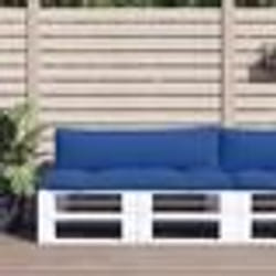vidaXL Coussins de palette lot de 2 bleu tissu