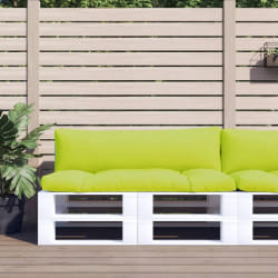 vidaXL Coussins de palette lot de 2 vert vif tissu