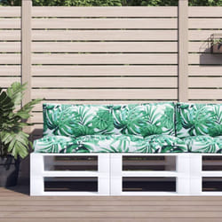 Vidaxl - Coussins de palette lot de 2 motif de feuilles tissu