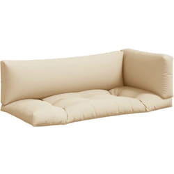 Coussins de palette lot de 3 beige tissu Vidaxl