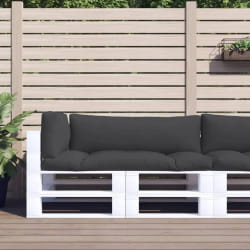 vidaXL Coussins de palette lot de 3 Noir tissu