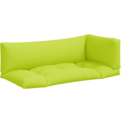 Coussins de palette lot de 3 vert vif tissu Vidaxl