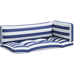 Vidaxl - Coussins de palette lot de 3 rayures bleues/blanches
