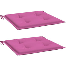 Vidaxl - Coussins de chaise de jardin lot de 2 rose 40x40x4 cm tissu