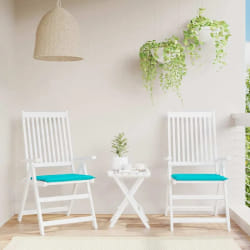 VIDAXL Coussins de Chaise Jardin Turquoise