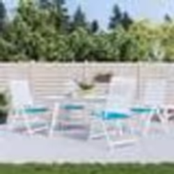 vidaXL Coussins de chaise de jardin lot de 4 turquoise 40x40x4cm tissu