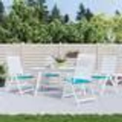 vidaXL Coussins de chaise de jardin lot de 4 turquoise 40x40x4cm tissu