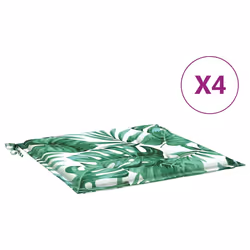 Coussins De Chaise 4 Pcs Motif De Feuille 50 X 50 X 4 Cm Vidaxl - Vue supplémentaire 2