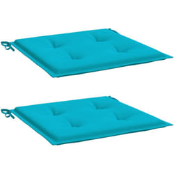 Vidaxl - Coussins de chaise de jardin lot de 2 turquoise 50x50x3cm tissu
