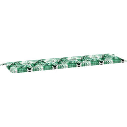 Coussin de banc de jardin avec motif de feuilles 180x50x4 cm en tissu Oxford Vidaxl