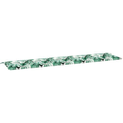 Coussin de Banc de Jardin Motif de Feuilles 200x50x4 cm Tissu Oxford Vidaxl