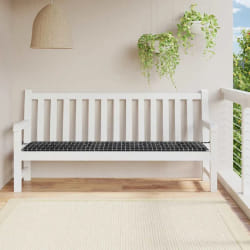 vidaXL Coussin de Banc Noir 200x50x3 cm