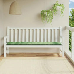 vidaXL Coussin de banc - Feuilles verte 200x50cm