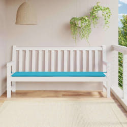 vidaXL Coussin Banc Jardin - 200x50x3 cm - Turquoise